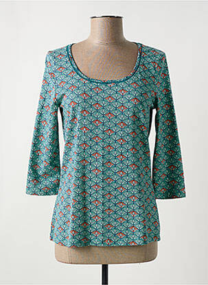 T-shirt manches 3/4 manches 3/4 vert LA FIANCEE DU MEKONG femme