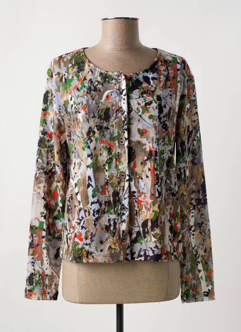 Gilet manches longues marron MALOKA pour femme