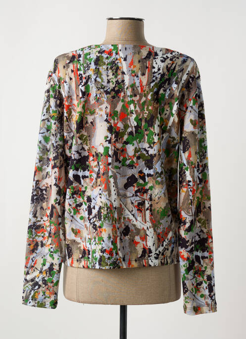 Gilet manches longues marron MALOKA pour femme