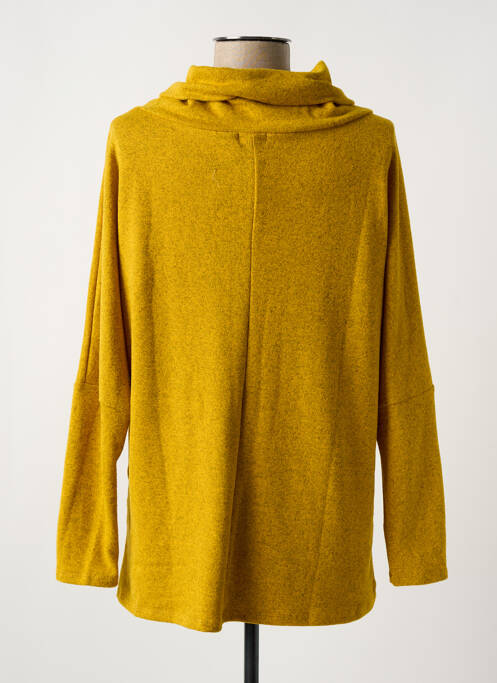 Pull tunique jaune LINGAM pour femme