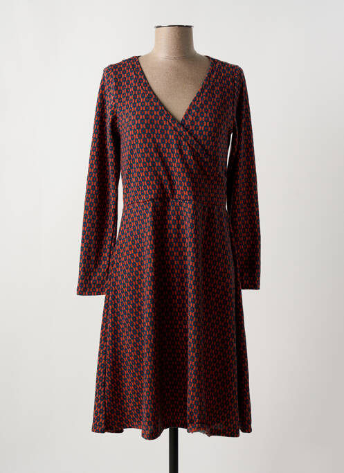 Robe mi-longue orange LINGAM pour femme