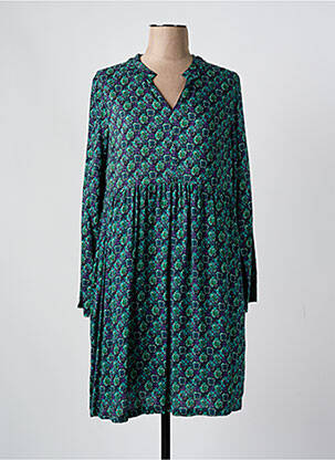 Robe mi-longue imprimé fantaisie manches longues vert LA FIANCÉE femme