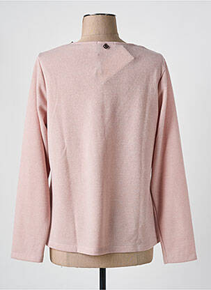 Pull tissage chiné manches longues rose MALOKA femme