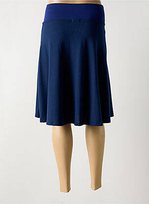 Jupe mi-longue coupe évasée bleu LINGAM femme
