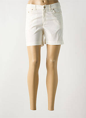 Short fermeture zippée sous rabat boutonné blanc LA FIANCÉE femme