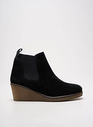Bottines/boots nubuck talon de 4 à 6cm noir COTEMER femme