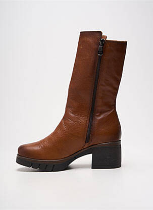 Bottines/boots matière lisse talon de 4 à 6cm marron PAULA URBAN femme