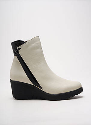 Bottines/boots bout rond talon de 4 à 6cm blanc PAULA URBAN femme