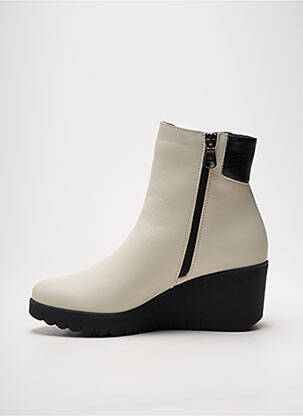 Bottines/boots bout rond talon de 4 à 6cm blanc PAULA URBAN femme
