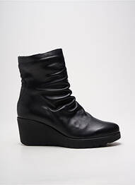 Bottines/boots tissage satiné talon de 7 à 9cm noir PAULA URBAN femme