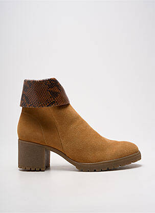 Bottines/boots nubuck talon de 4 à 6cm marron HIRICA femme