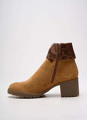 Bottines/boots nubuck talon de 4 à 6cm marron HIRICA femme