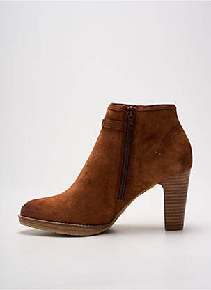 Bottines/boots bout pointu talon de 7 à 9cm marron FUGITIVE BY FRANCESCO ROSSI femme