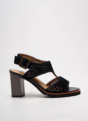 Sandales/nu pieds talon bottier talon de 4 à 6cm noir FUGITIVE BY FRANCESCO ROSSI femme