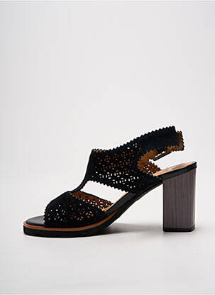 Sandales/nu pieds talon bottier talon de 4 à 6cm noir FUGITIVE BY FRANCESCO ROSSI femme