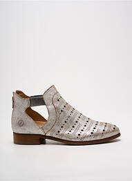 Bottines/boots tissage satiné talon plat jusqu'à 3cm argent CASTA femme