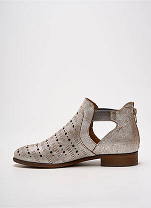 Bottines/boots tissage satiné talon plat jusqu'à 3cm argent CASTA femme