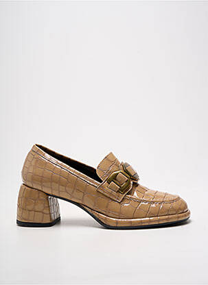 Mocassins matière lisse talon de 4 à 6cm beige PONS QUINTANA femme
