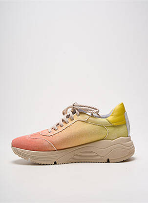 Baskets bout rond talon de 4 à 6cm orange VADDIA femme