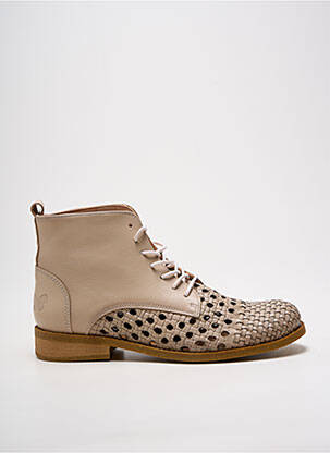 Bottines/boots talon bas talon plat jusqu'à 3cm beige FELMINI femme