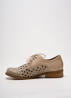 Derbies tissage satiné talon plat jusqu'à 3cm beige FELMINI femme