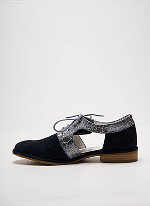 Derbies nubuck talon plat jusqu'à 3cm bleu REGARD femme