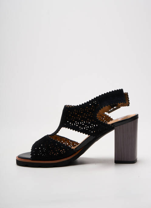 Sandales/Nu pieds noir FUGITIVE BY FRANCESCO ROSSI pour femme