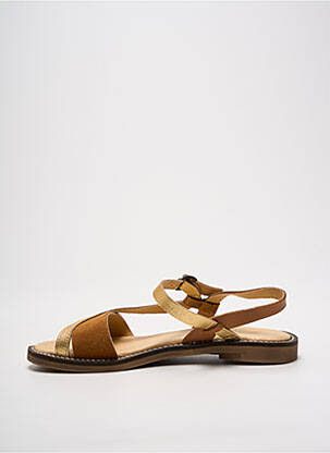 Sandales/nu pieds chiquet talon plat jusqu'à 3cm or MKD femme
