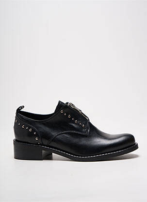 Derbies tissage satiné talon plat jusqu'à 3cm noir REGARD femme