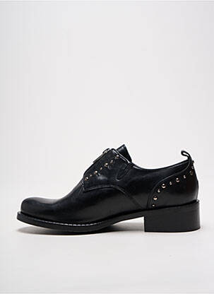 Derbies tissage satiné talon plat jusqu'à 3cm noir REGARD femme