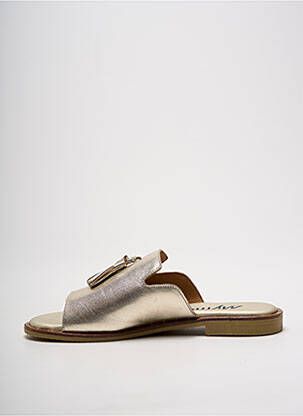Mules/sabots matière lisse talon plat jusqu'à 3cm or MYMA femme