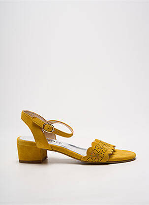 Sandales/nu pieds type de semelle amortissante talon de 4 à 6cm jaune MYMA femme