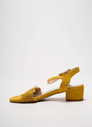 Sandales/nu pieds type de semelle amortissante talon de 4 à 6cm jaune MYMA femme