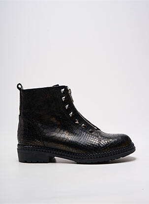 Bottines/boots tissage satiné talon plat jusqu'à 3cm or REGARD femme