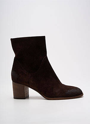 Bottines/boots nubuck talon de 4 à 6cm marron PAOYAMA femme