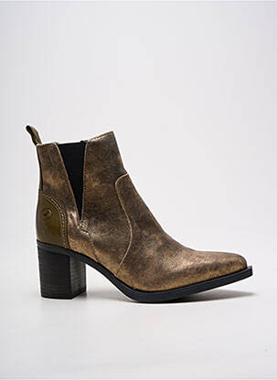 Bottines/boots matière lisse talon de 4 à 6cm or CASTA femme