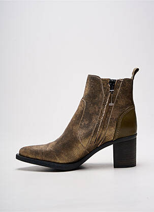 Bottines/boots matière lisse talon de 4 à 6cm or CASTA femme