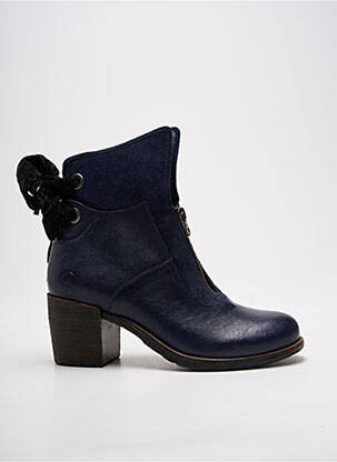 Bottines/boots matière lisse talon de 4 à 6cm bleu CASTA femme