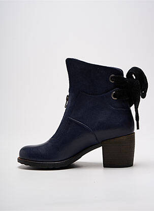 Bottines/boots matière lisse talon de 4 à 6cm bleu CASTA femme