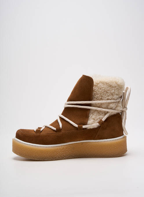 Bottines/boots nubuck talon plat jusqu'à 3cm marron PHILIPPE MORVAN femme