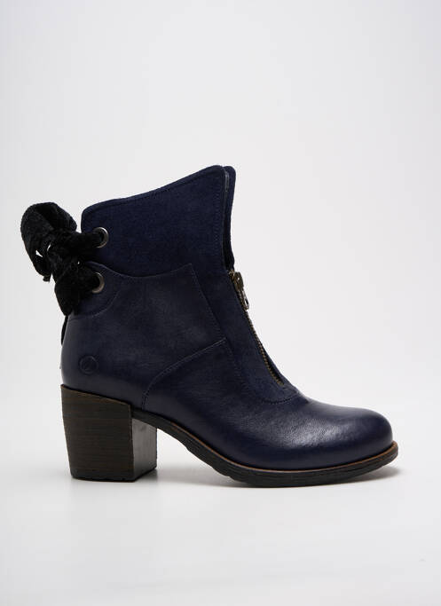 Bottines/boots matière lisse talon de 4 à 6cm bleu CASTA femme