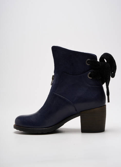 Bottines/boots matière lisse talon de 4 à 6cm bleu CASTA femme