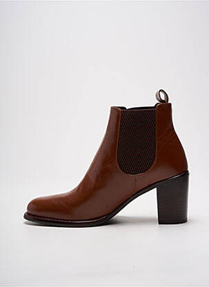 Bottines/boots matière lisse talon de 4 à 6cm marron ADIGE femme