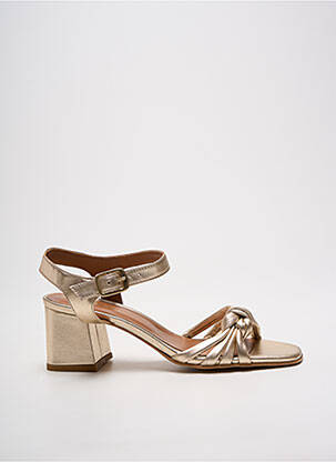 Sandales/nu pieds matière lisse talon de 4 à 6cm or PHILIPPE MORVAN femme