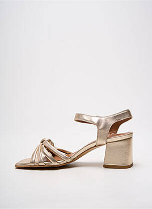 Sandales/nu pieds matière lisse talon de 4 à 6cm or PHILIPPE MORVAN femme