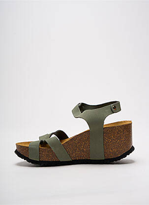 Sandales/nu pieds talon compensé talon de 7 à 9cm vert SANTAFE femme