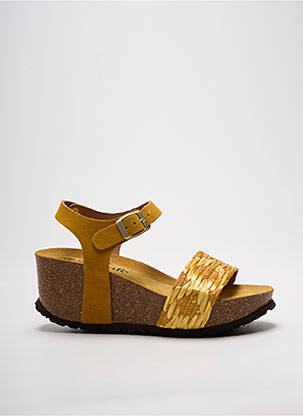 Sandales/nu pieds talon compensé talon de 4 à 6cm jaune SANTAFE femme