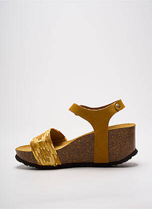 Sandales/nu pieds talon compensé talon de 4 à 6cm jaune SANTAFE femme