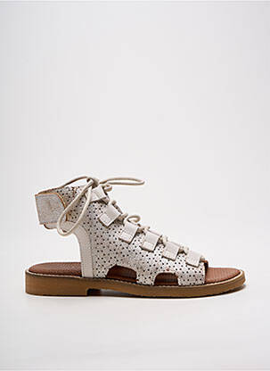 Sandales/nu pieds chiquet talon plat jusqu'à 3cm argent CASTA femme