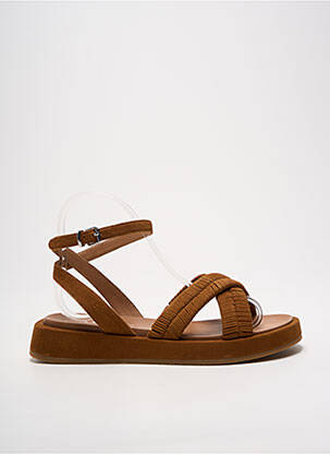 Sandales/nu pieds fermeture boucle(s) talon plat jusqu'à 3cm marron ADIGE femme